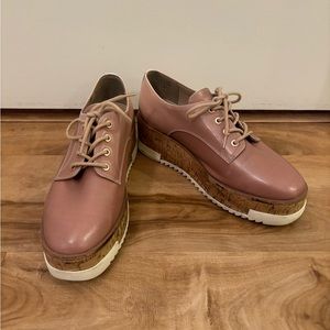 Aldo Leather Platform Shoes with Laces